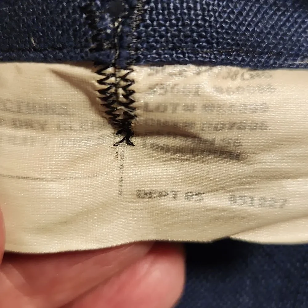 Union made Ralph Lauren 70's navy linen pleated front plus size pant  38